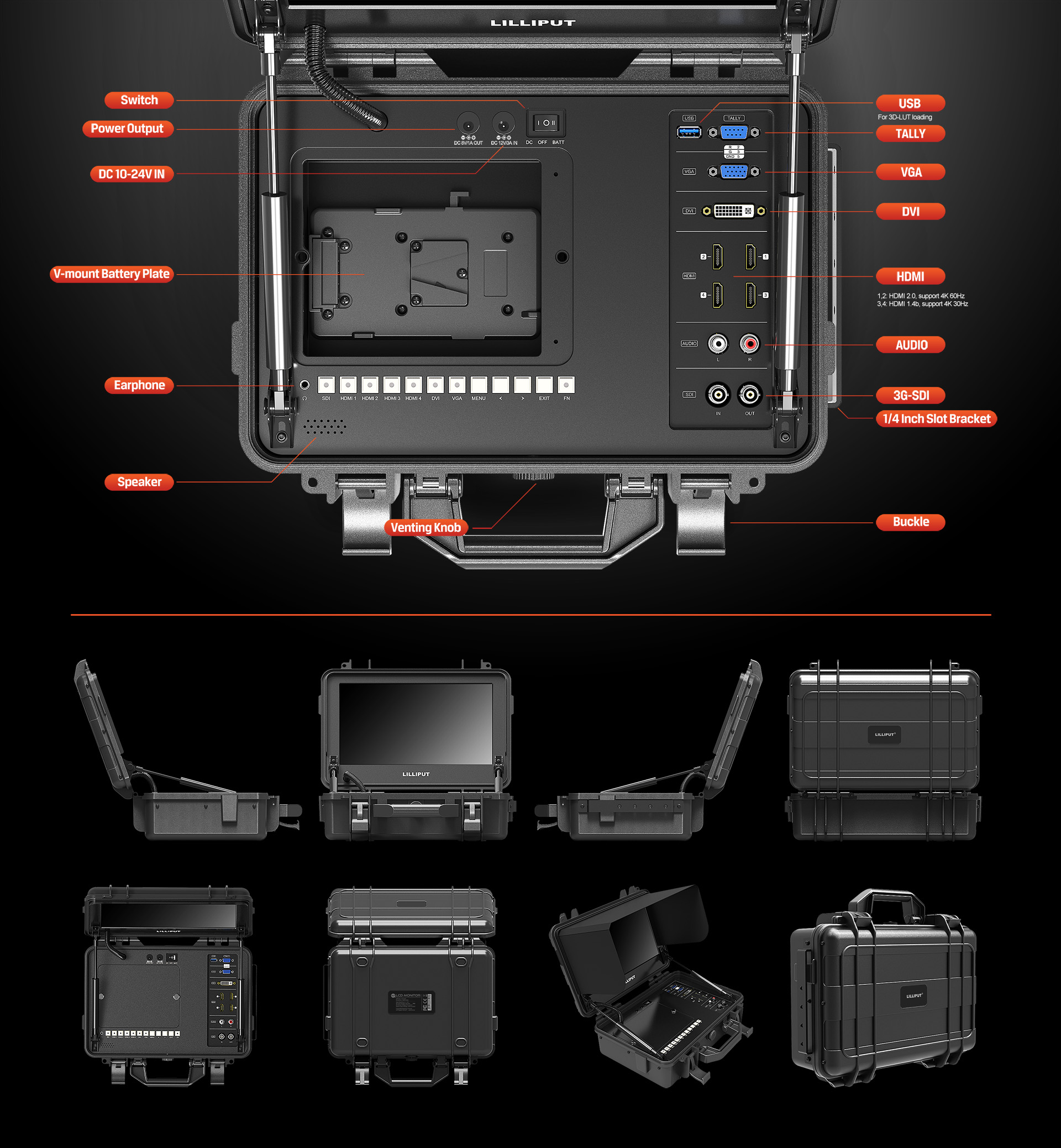 Lilliput BM120-4KS - 12.5" 4K 3D