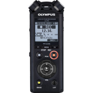 Olympus LS-P4 - (czarny) rejestrator dźwięku zaw. akumulator Ni-MH, adapter pod statyw
