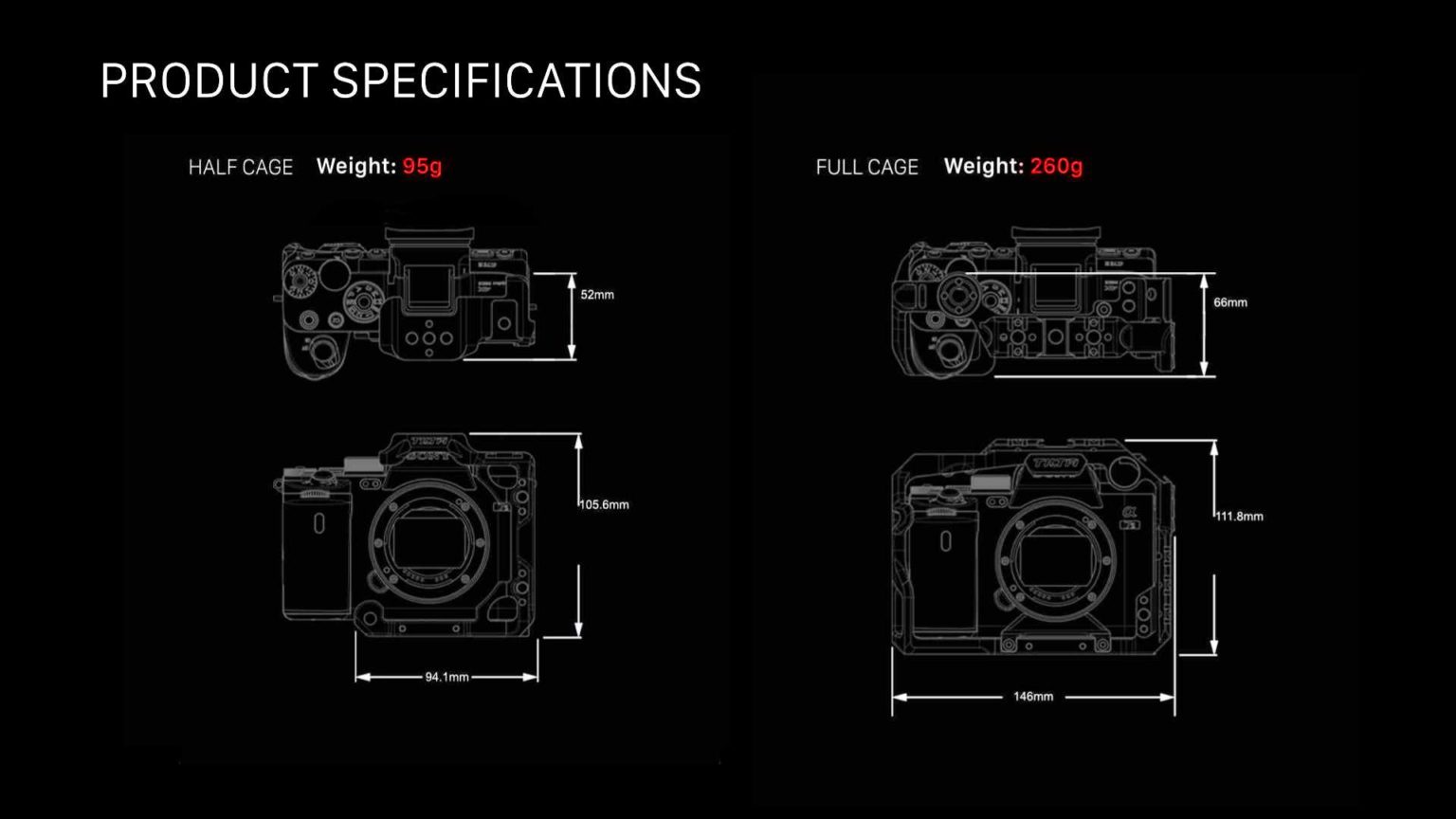 Klatka Tilta TA-T18-FCC-G Full Camera Cage for Sony a7S III