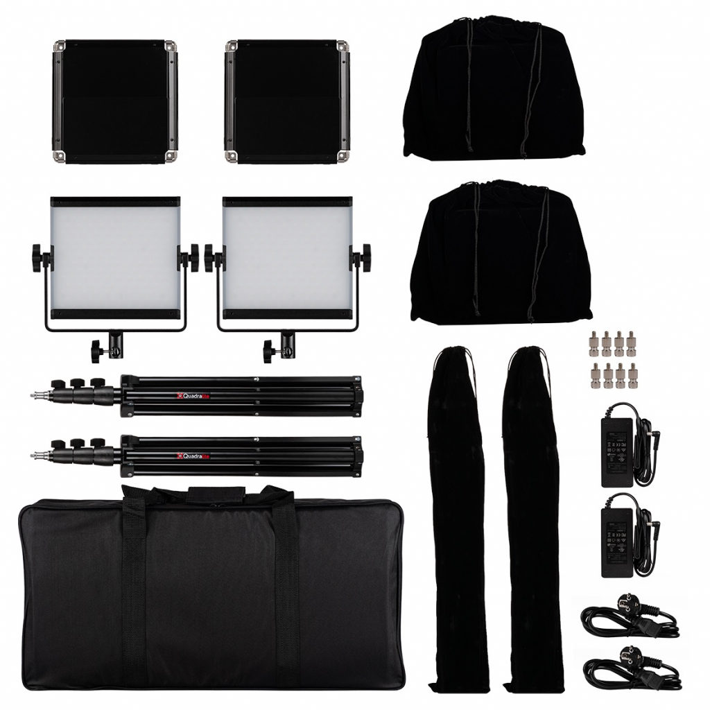 Zestaw oświetleniowy Quadralite Thea 300 RGB Pro Kit