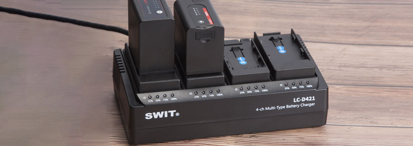 ZESTAW Swit LC-D421D KIT | 4-kanałowa ładowarka DV 