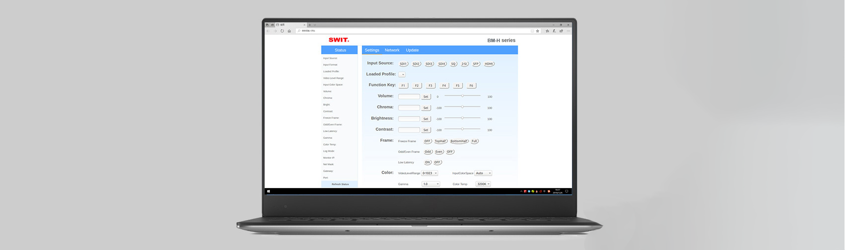 BM-H215 Swit | 21,5-calowy monitor produkcyjny 4K z obsługą wejścia