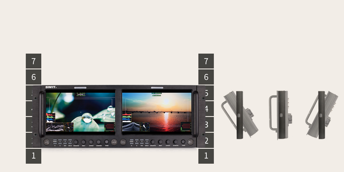 Swit M-1093F | 9-calowy monitor LCD FHD Waveform Rack