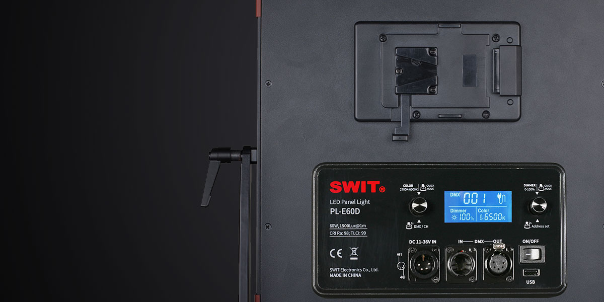 Swit PL-E60D | 60W Przenośny dwukolorowy panel LED SMD