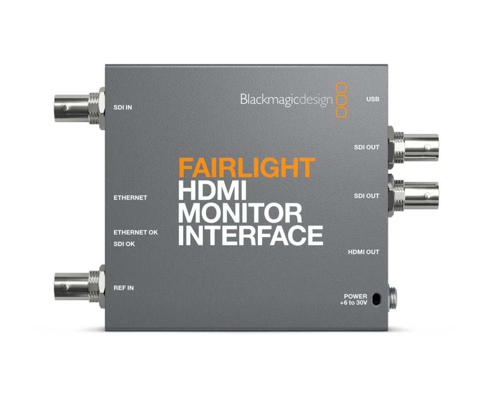Blackmagic Monitor Interface Fairlight HDMI