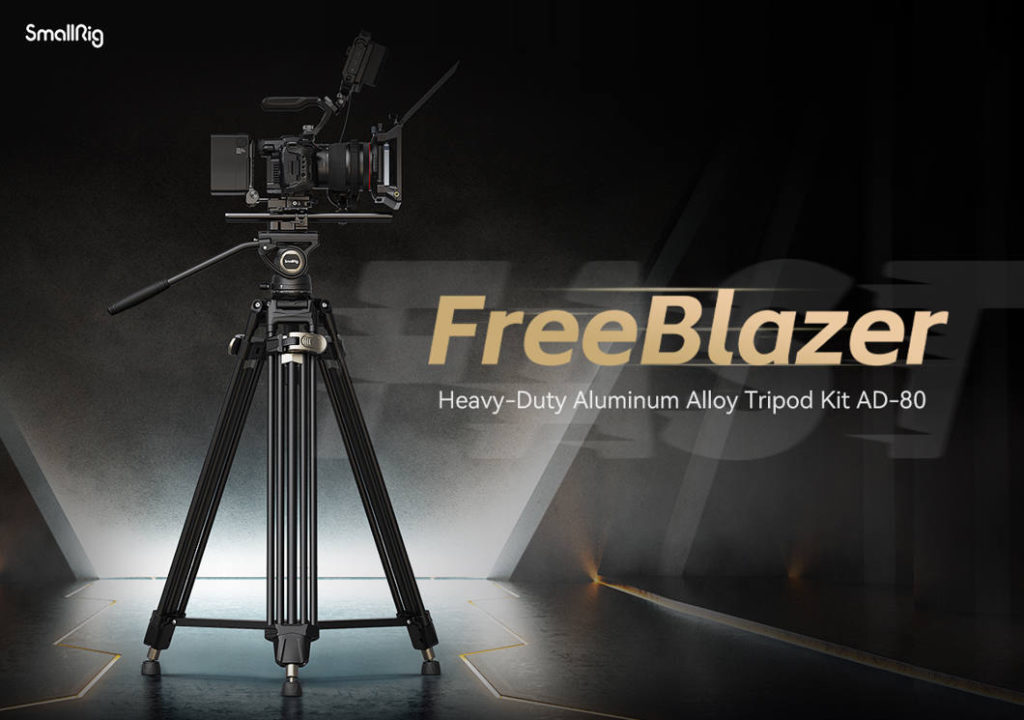 4163 Heavy-Duty Aluminium Video Tripod Kit FreeBlazer AD-80