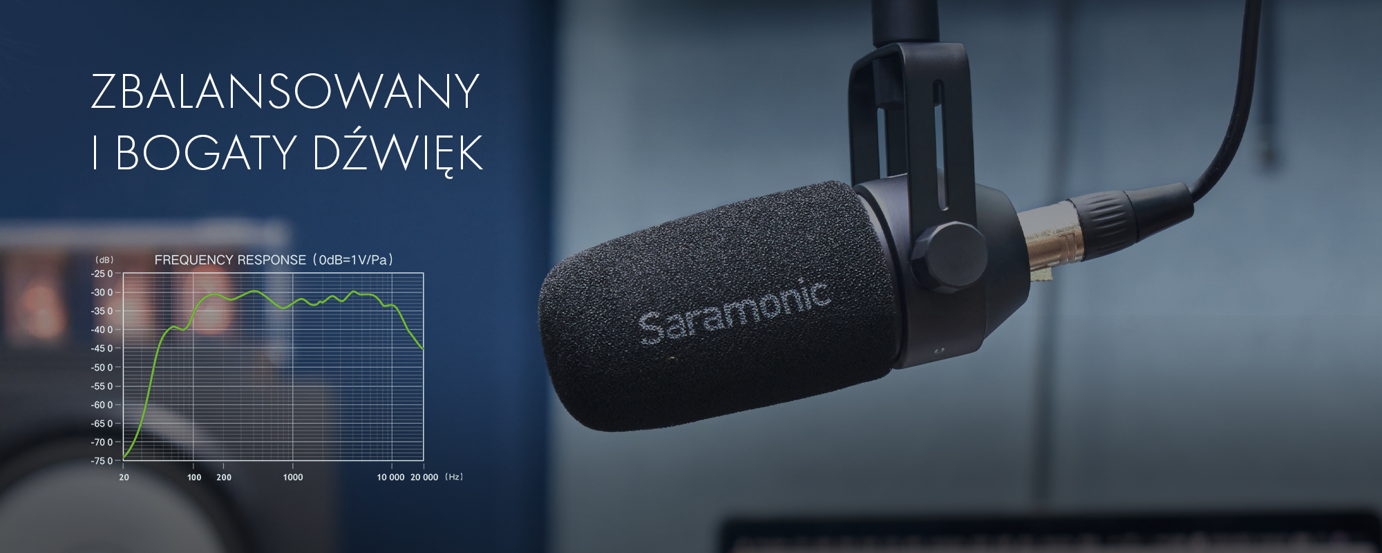 Mikrofon dynamiczny Saramonic SR-BV1 do podcastów