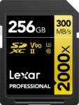 Pro 2000X Lexar SDHC/SDXC UHS-II U3(V90) R300/W260 (w/o cardreader) 256GB
