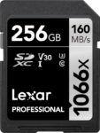 Pro 1066x Lexar SDXC U3 (V30) UHS-I R160/W120 256GB