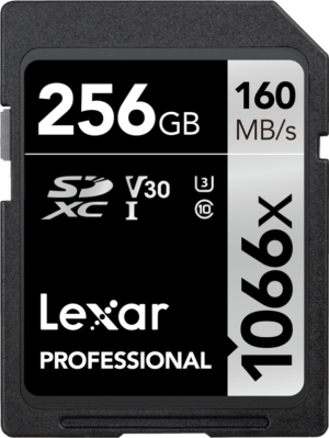 Pro 1066x Lexar SDXC U3 (V30) UHS-I R160/W120 256GB