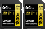 Pro 1800x Lexar SDXC U3 (V60) UHS-II R270/W180 64GB - 2pack