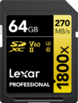 Pro 1800x Lexar SDXC U3 (V60) UHS-II R270/W180 64GB