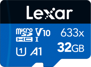 633X Lexar microSDHC/SDXC no adapter (V10) R100 32GB