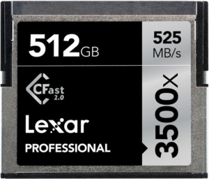 Pro 3500X Cfast Lexar (VPG-130) R525/W445 512GB