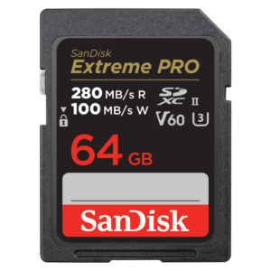Karta pamięci SanDisk Extreme PRO SDXC 64GB - 280/100 MB/s V60 UHS-II