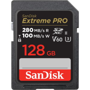 Karta pamięci SanDisk Extreme PRO SDXC 128GB - 280/100 MB/s V60 UHS-II