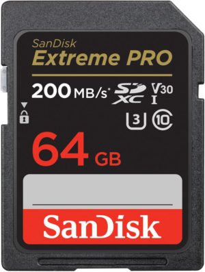 Karta pamięci SanDisk Extreme PRO SDXC 64GB 200/90 MB/s C10 V30 UHS-I U3