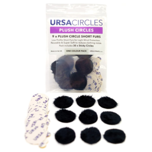 URSA Plush Circles kółka pluszowe 9 szt. czarne