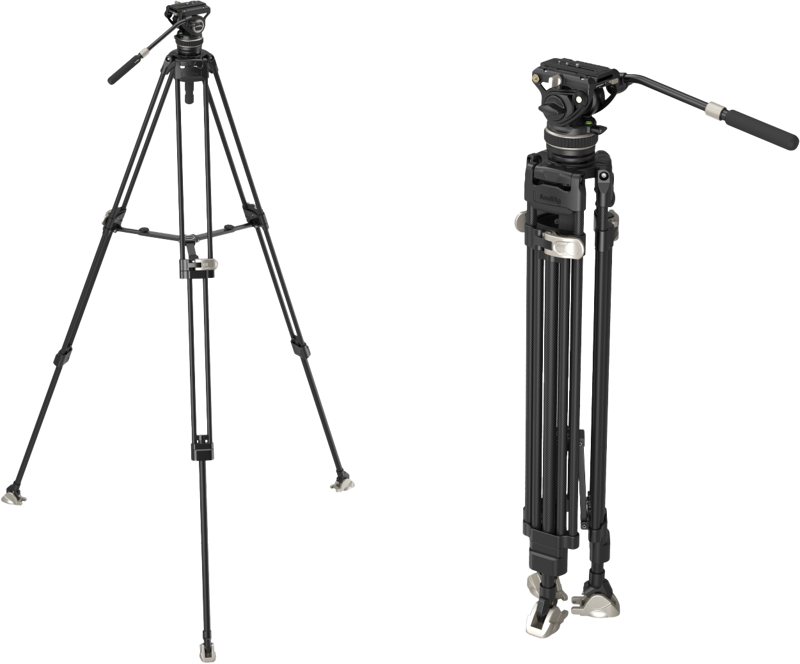 3989 Heavy-Duty Carbon Fiber Video Tripod Kit FreeBlazer AD-100