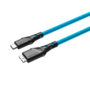 Mathorn MTC-530 5-metrowy kabel do tetheringu USB-C – USB Micro B ArcticBlue
