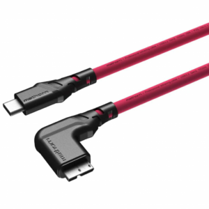 Mathorn MTC-531 5-metrowy kabel do tetheringu USB-C – USB Micro B 90° Magenta