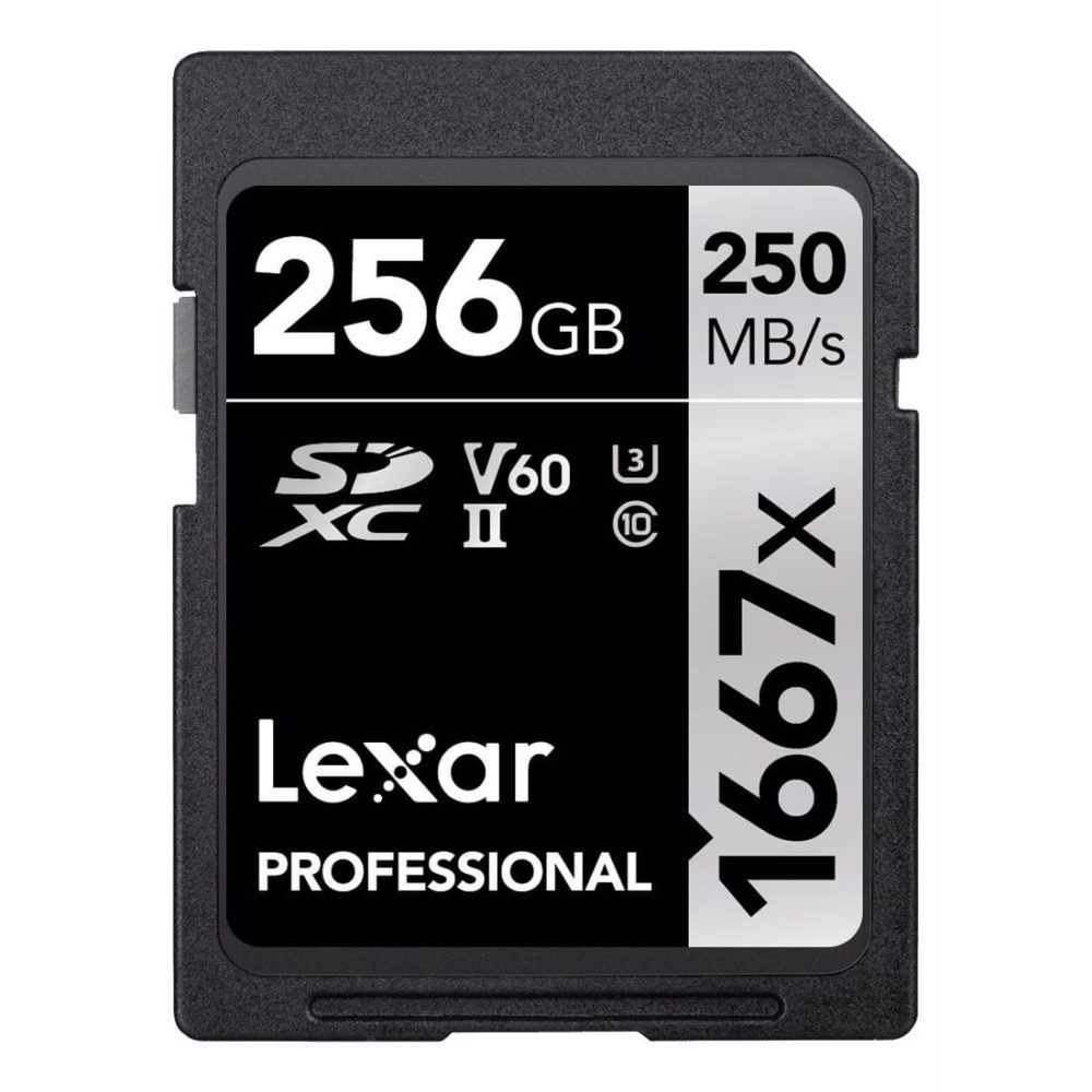 Pro Lexar 1667X SDXC UHS-II U3 (V60) R250/W120 256G