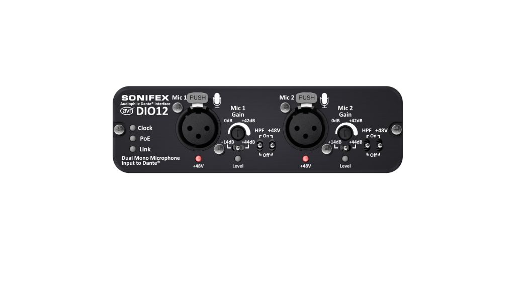 SONIFEX Dante Wejście mikrofonowe AVN-DIO12 Dual Mono
