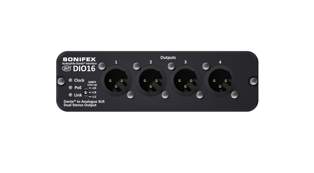 SONIFEX Dante AVN-DIO16 na 4 wyjścia analogowe XLR