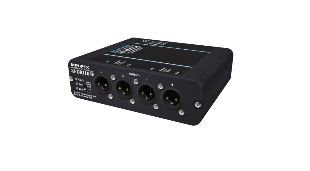 SONIFEX Dante AVN-DIO16 na 4 wyjścia analogowe XLR