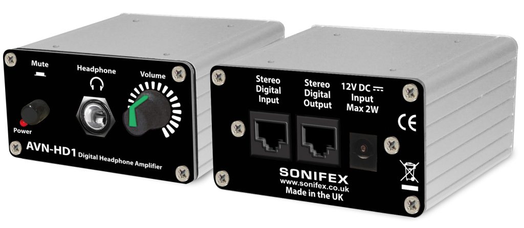 SONIFEX AVN-HD1 Wzmacniacz słuchawkowy cyfrowy AES3 dla portalu AVN-PD8/D
