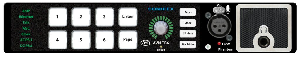 SONIFEX AVN-TB6 Interkom Talkback z 6 przyciskami