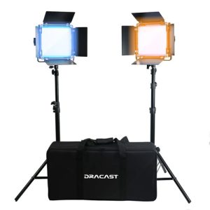 Dracast X Series LED500 Bi-Color Zestaw oświetleniowy z wyściełaną torbą transportową