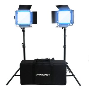 Dracast X Series LED500 Daylight LED Zestaw oświetleniowy z nylonową wyściełaną torbą transportową