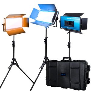 Dracast X Series LED1000 Bi-Color LED Zestaw 3 Lamp z walizką transportową wykonaną metodą wtryskową