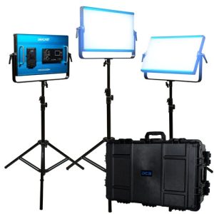 Dracast X Series LED2000 Daylight LED 3 Light Kit z walizką transportową wykonaną metodą wtryskową