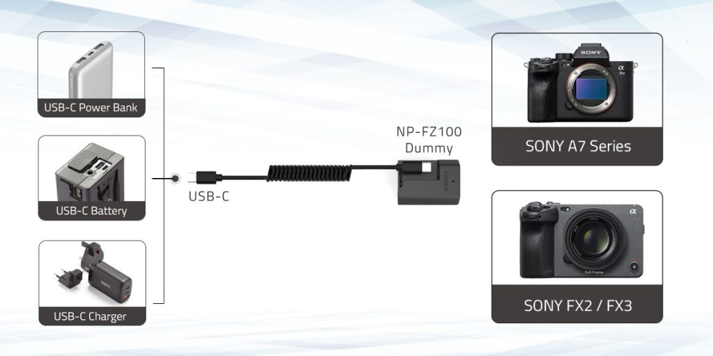 SWIT DB-FZ100 FZ100 dummy battery with USB-C input