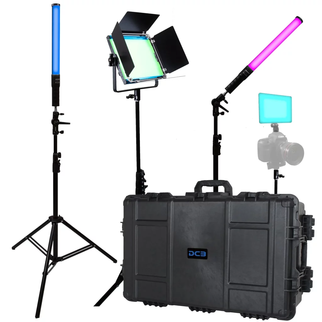 Dracast X Series LED Zestaw Oświetleniowy (X1 DRX500RGB, X1 DRX240RGB, X2 DRXLT400)