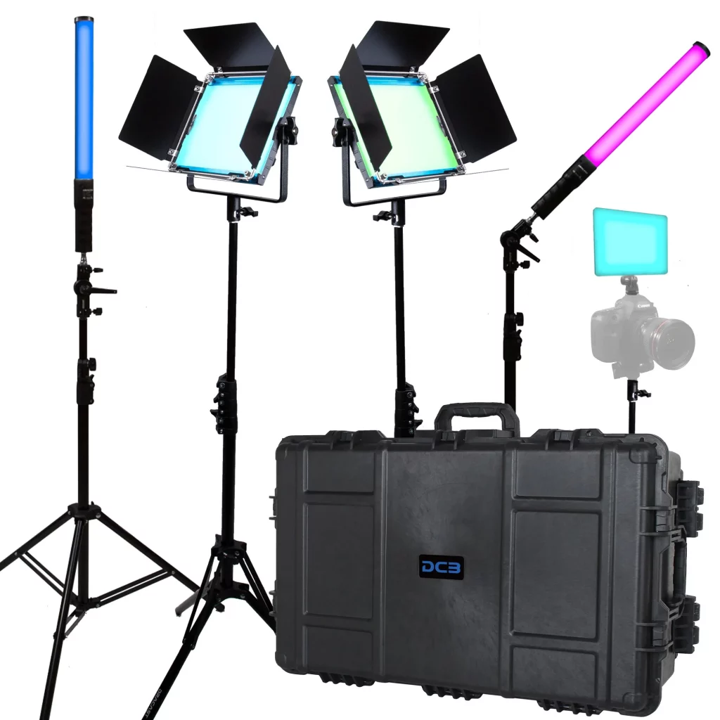 Dracast X Series LED Zestaw Oświetleniowy (X2 DRX500RGB, X1 DRX240RGB, X2 DRXLT400)