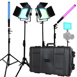 Dracast X Series LED Zestaw Oświetleniowy (X2 DRX500RGB, X1 DRX240RGB, X2 DRXLT400)