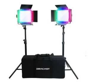 Dracast X Series LED500 RGB i Bi-Color Zestaw oświetleniowy z miękką torbą transportową z nylonu