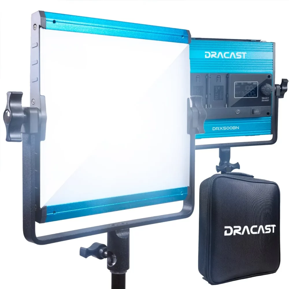 Dracast X Series LED500 Panel LED z podwójnym mocowaniem baterii NP-F