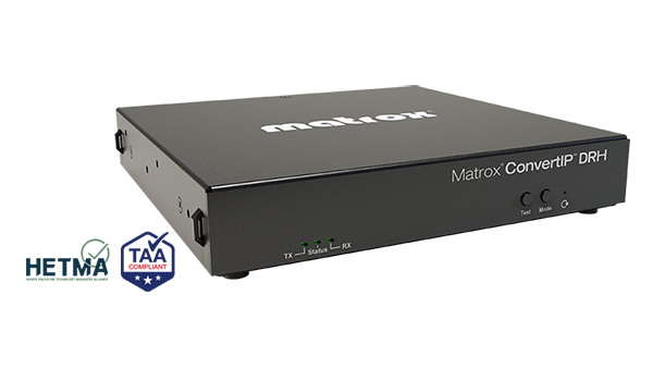 ConvertIP DRH SMPTE 2110 and IPMX to HDMI encoder/decoder