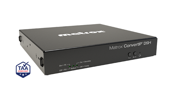 ConvertIP DSH SMPTE 2110 and IPMX to HDMI transmitter/receiver and IP video gateway