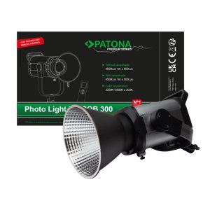 PATONA Premium Lampa COB-300 APRC Bi-Color foto wideo z mocowaniem Bowens i ze sterowaniem z aplikacji PATONA Premium Lampa COB-300 APRC Bi-Color foto wideo z mocowaniem Bowens i ze sterowaniem z aplikacji