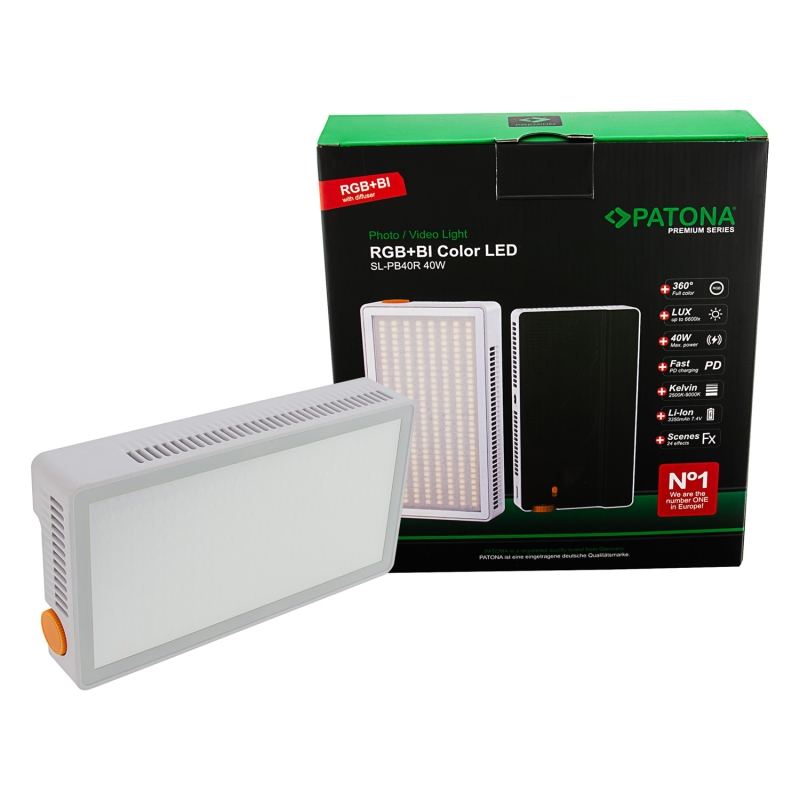 PATONA Premium Lampka LED RGB+Bi-Color SL-PB40R 40W
