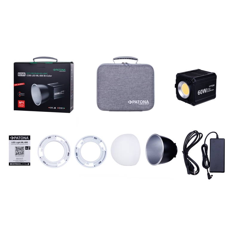 PATONA Premium LED Profesjonalna Lampa Foto Wideo LED COB 60W ML-600
