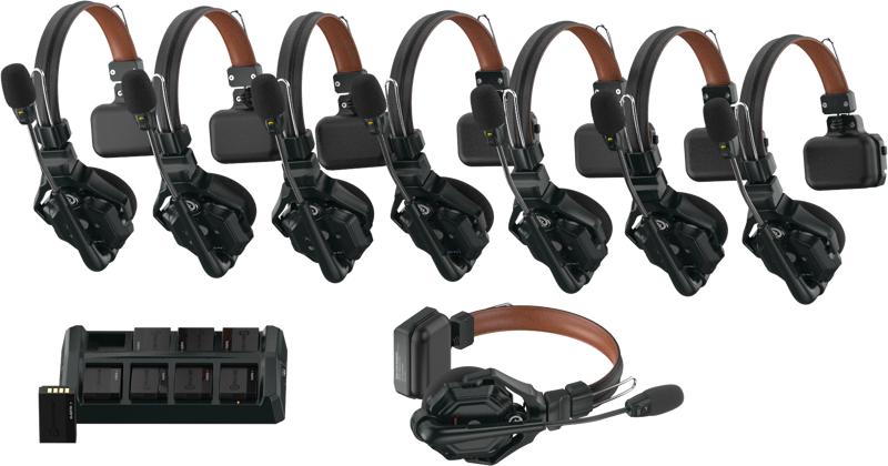 Hollyland Solidcom C1 Pro Wireless Intercom System with 8 ENC headsets
