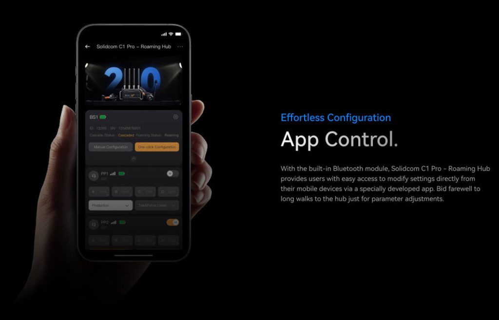 Hollyland Solidcom C1 Pro - Roaming Hub 20S V-mount