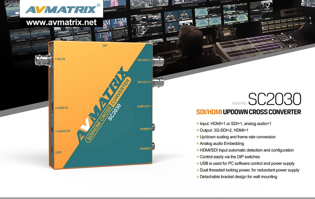 AVMATRIX SC2030 - 3G-SDI / HDMI Scaling Cross Converter