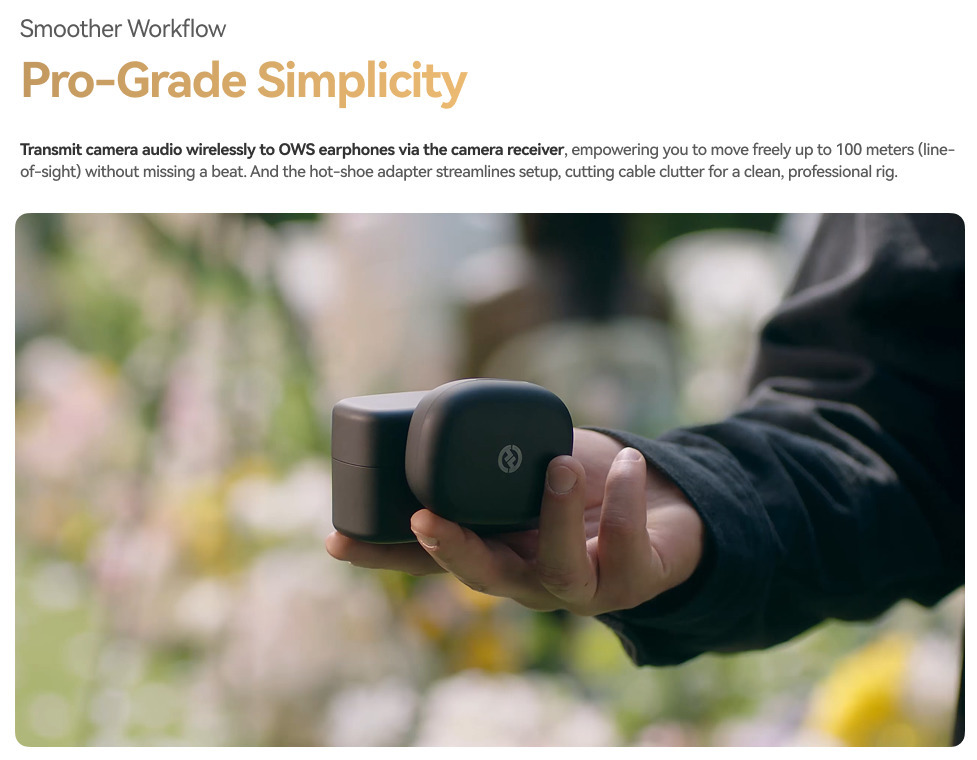 Hollyland LARK MAX 2 Solo with Camera RX